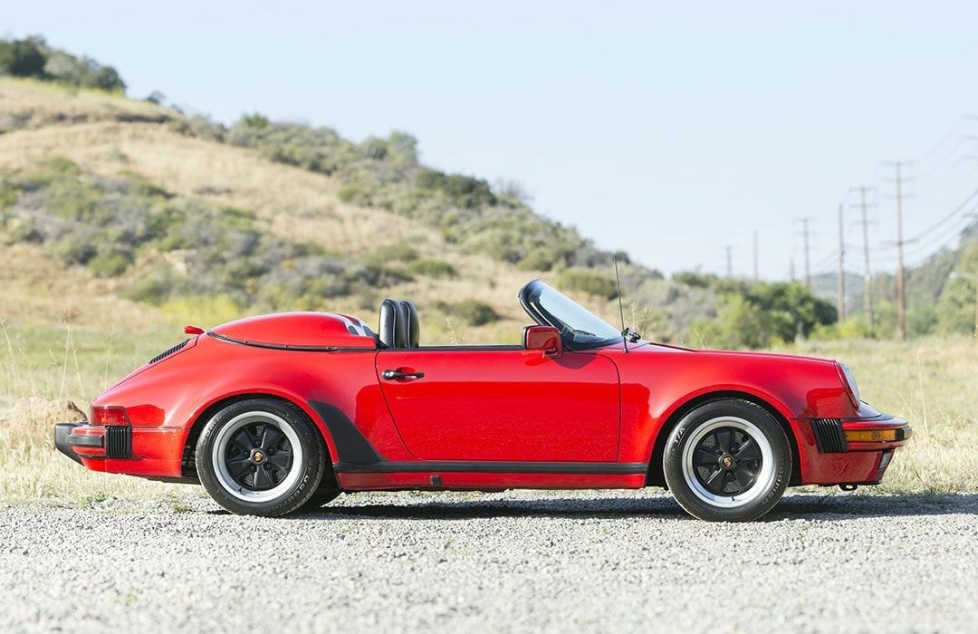 1989 Porsche 911 Carrera Speedster Type 964, auctioned by Bonhams at 14 August 2015 for $ 165,000 (£ 105,000), photo Bonhams. 1989 Porsche 911 Carrera Speedster Type 964, auctioned by Bonhams at 14 August 2015 for $ 165,000 (£ 105,000), photo Bonhams.
